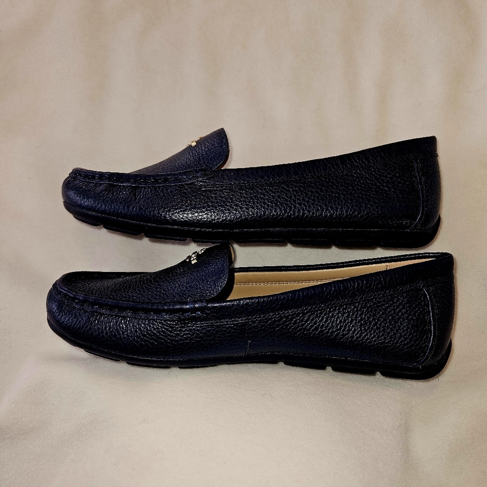 Coach Leather Marley Slip On Driver, Size 7, New In Box, True Navy - Picture 4 of 9